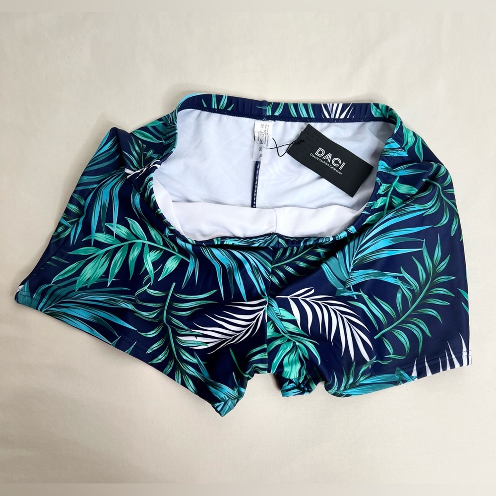 Daci Classic Fashion Two Piece Long Sleeve Swim Top Size XL Built In Bra - Picture 8 of 12